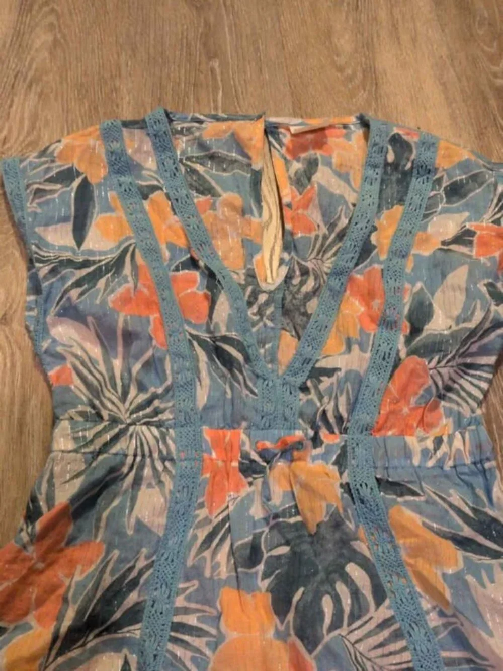 Abercrombie Kids Floral Tropical swim cover up Size 7/8